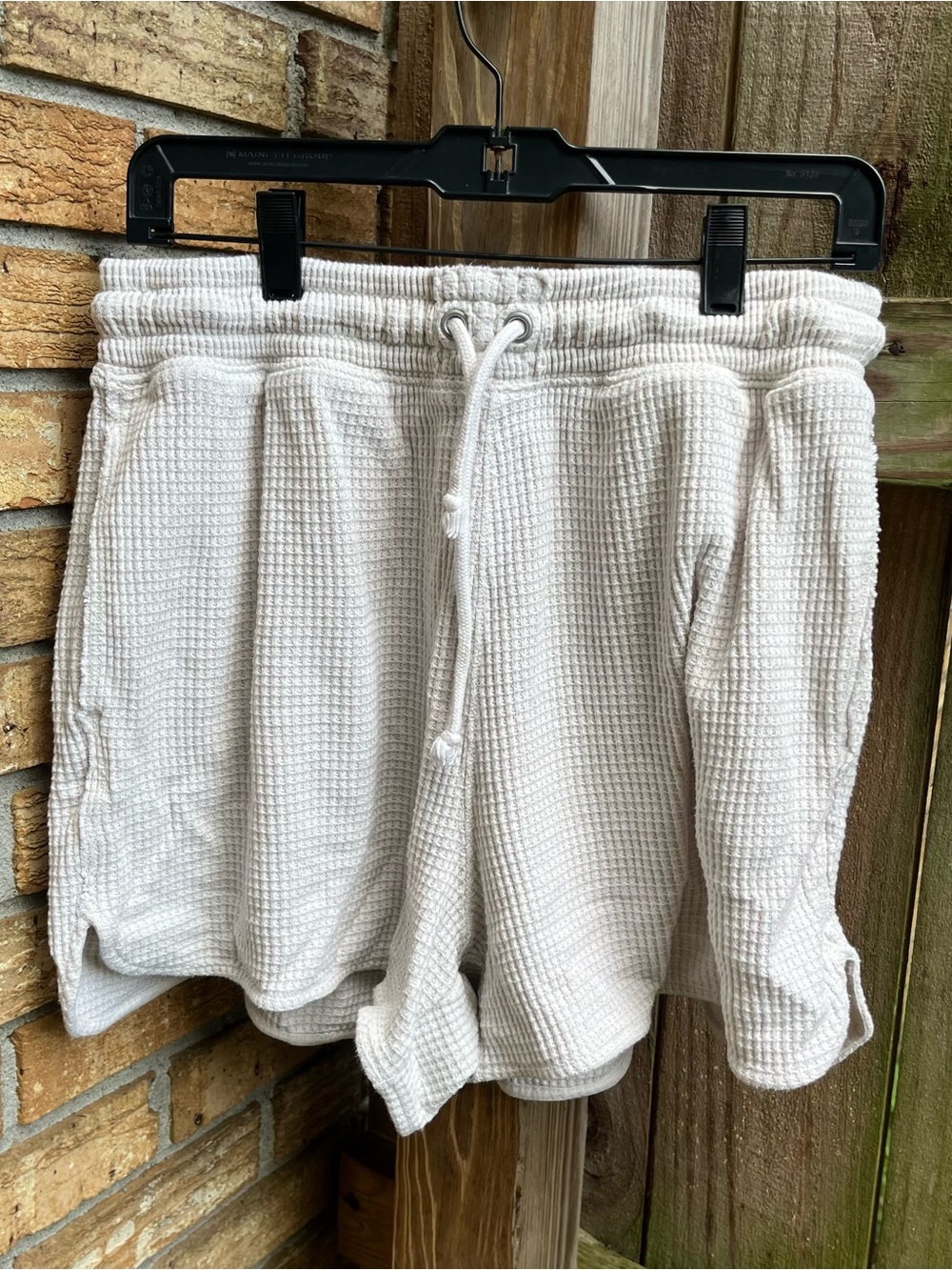 Aerie Cream Waffle Knit Lounge Shorts